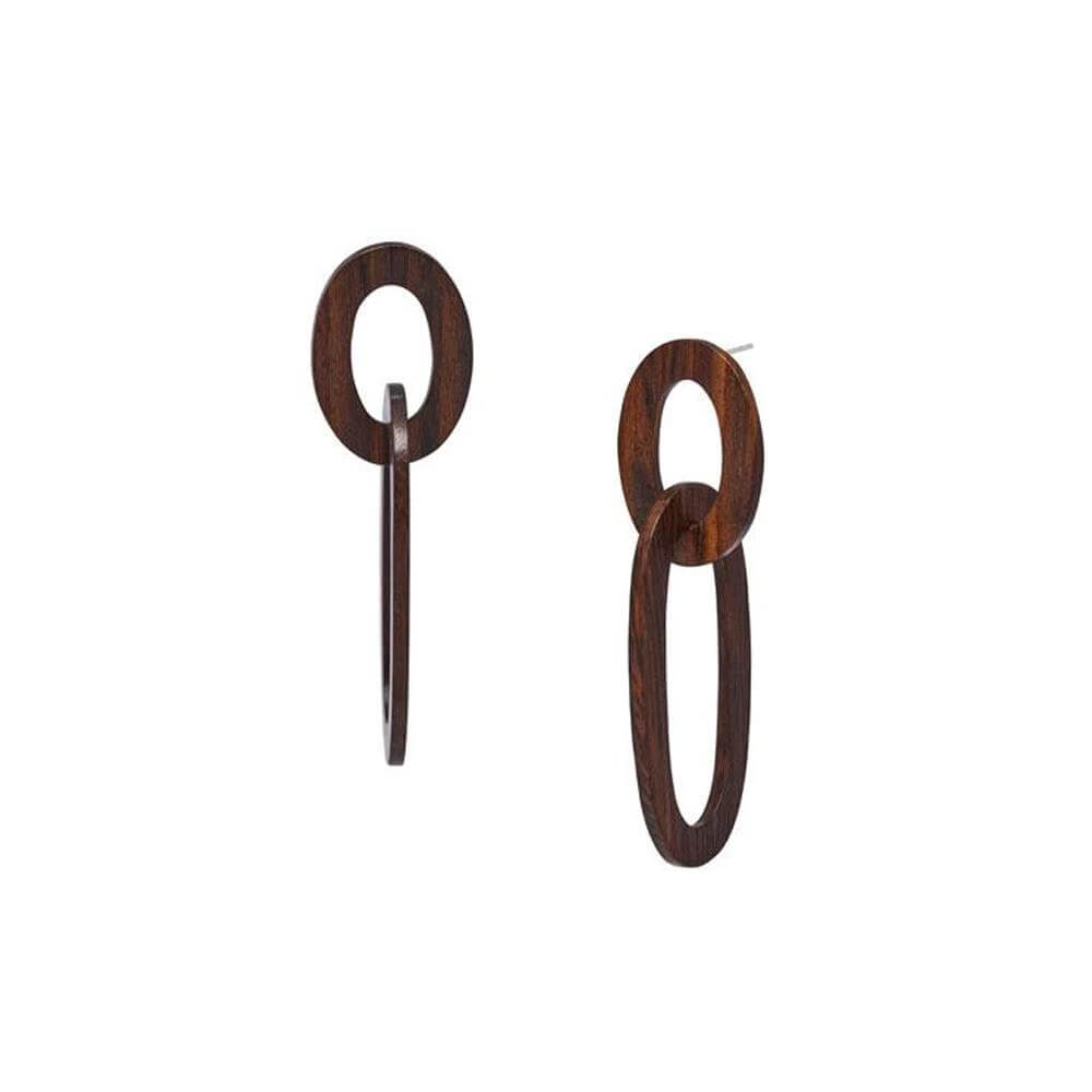 Branch Flat Oval Earring